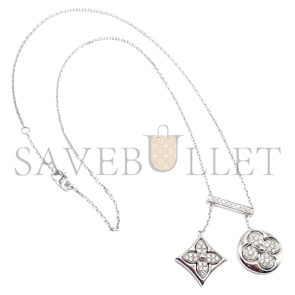 LOUIS VUITTON DIAMOND BLOSSOM NECKLACE Q94357